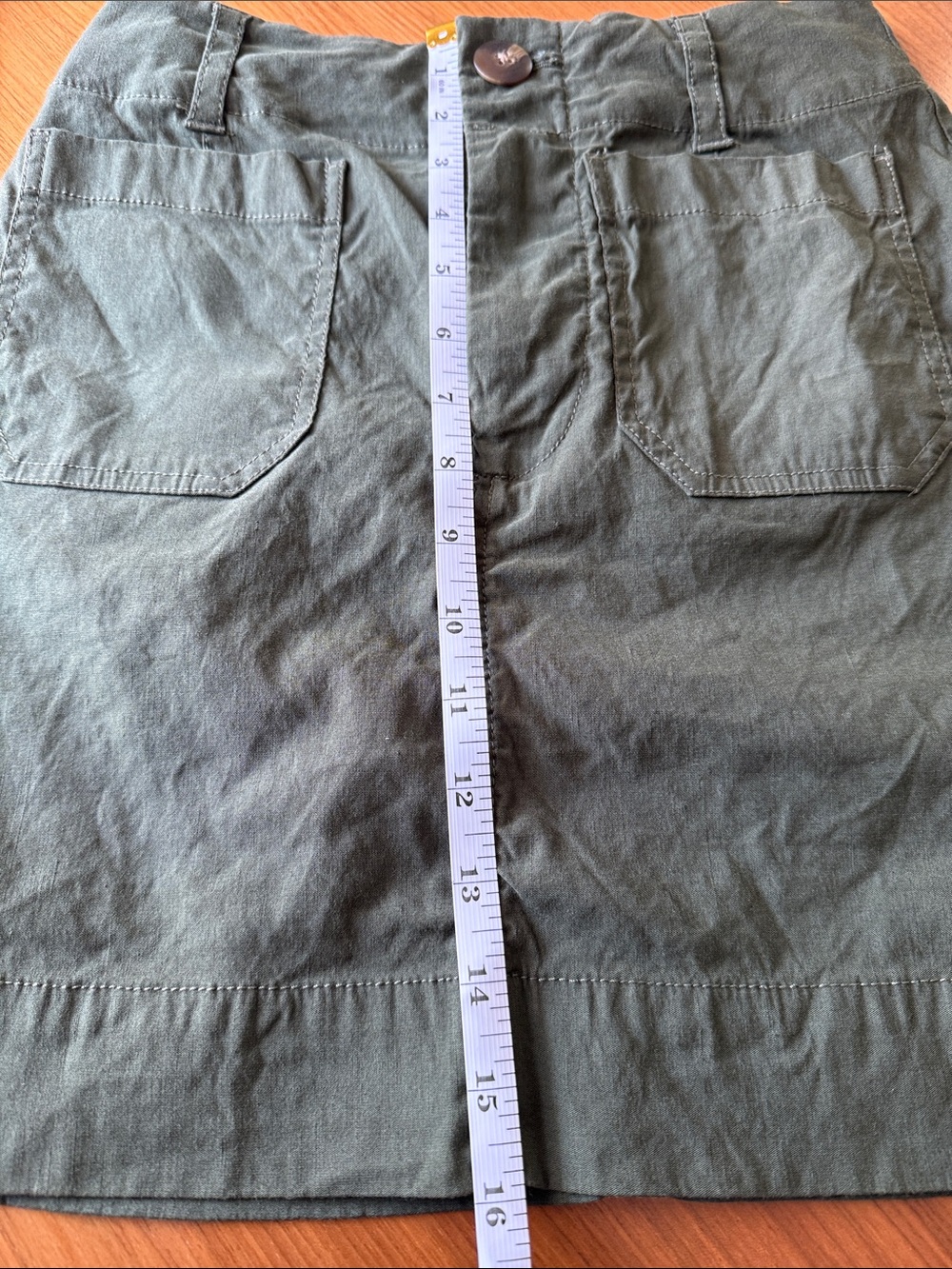 Anthropologie Maeve Army Green Mini Skirt XS - Picture 8 of 8